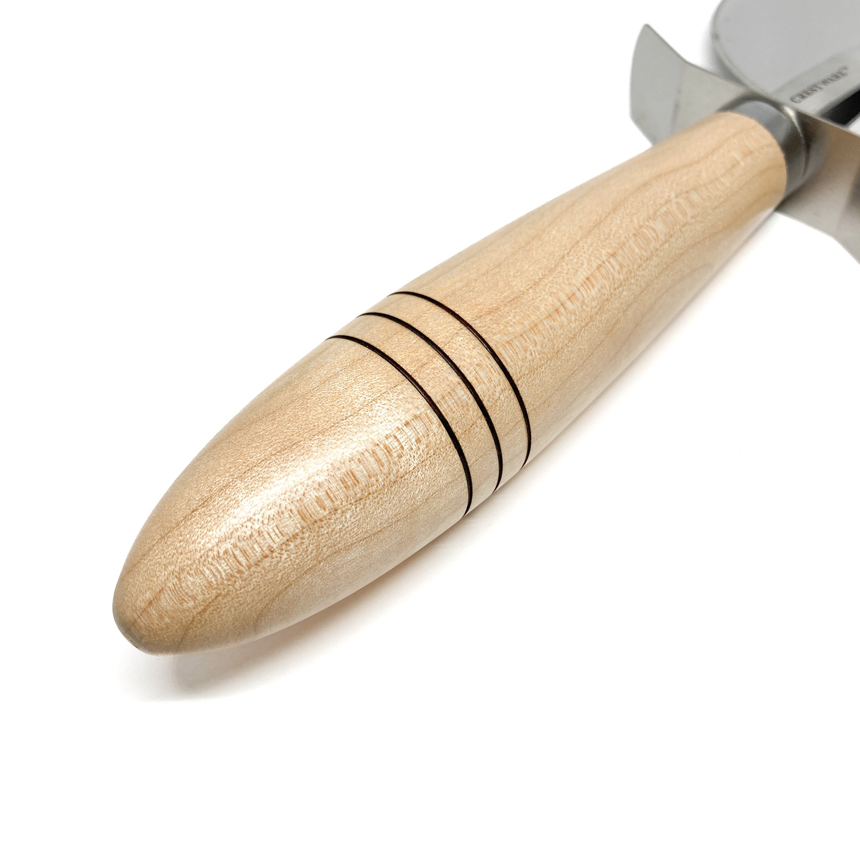 Coupe-pizza en bois tourné