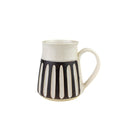 Mug rayé marron et blanc