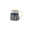 Mug rayé bleu et blanc