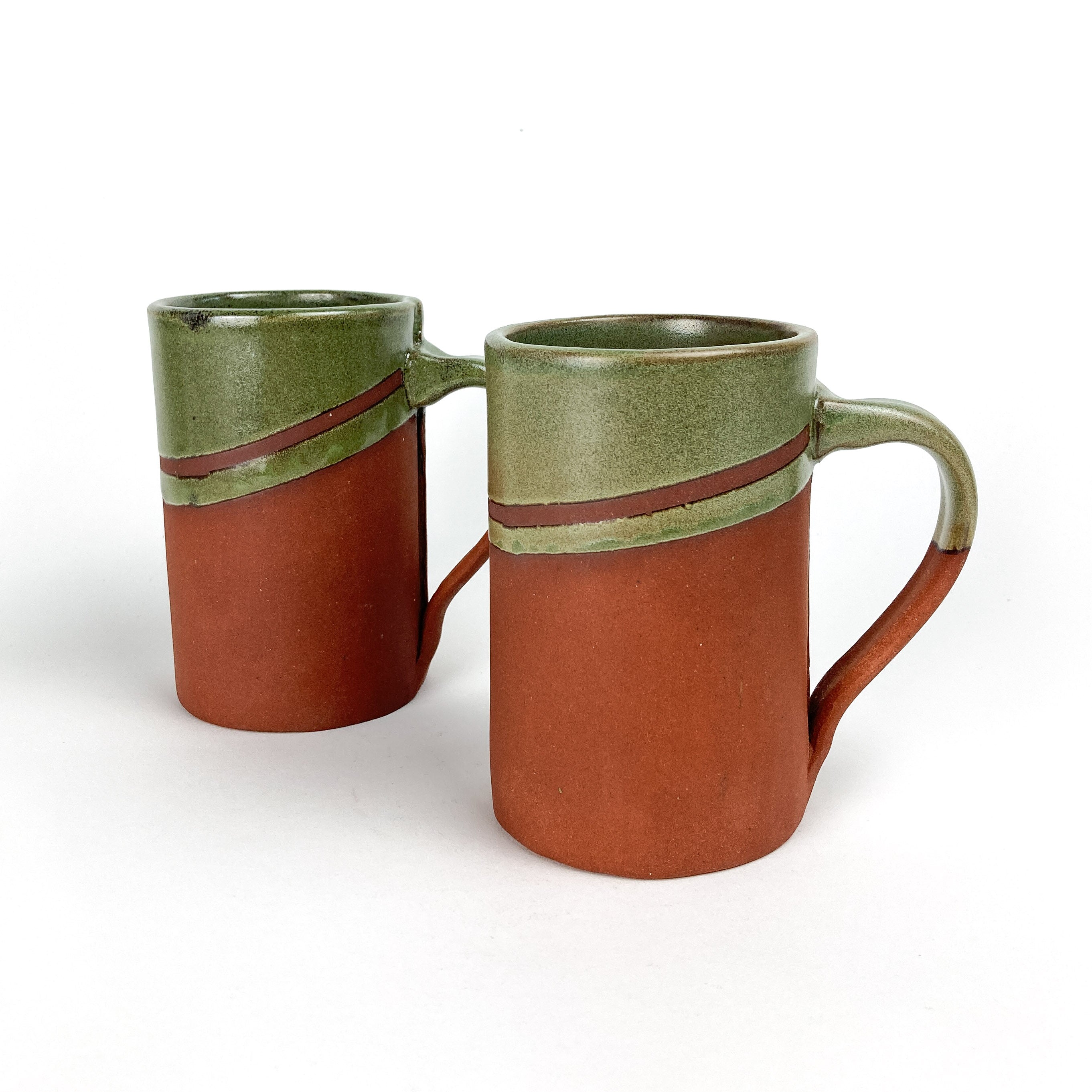 Tasse rouge et verte