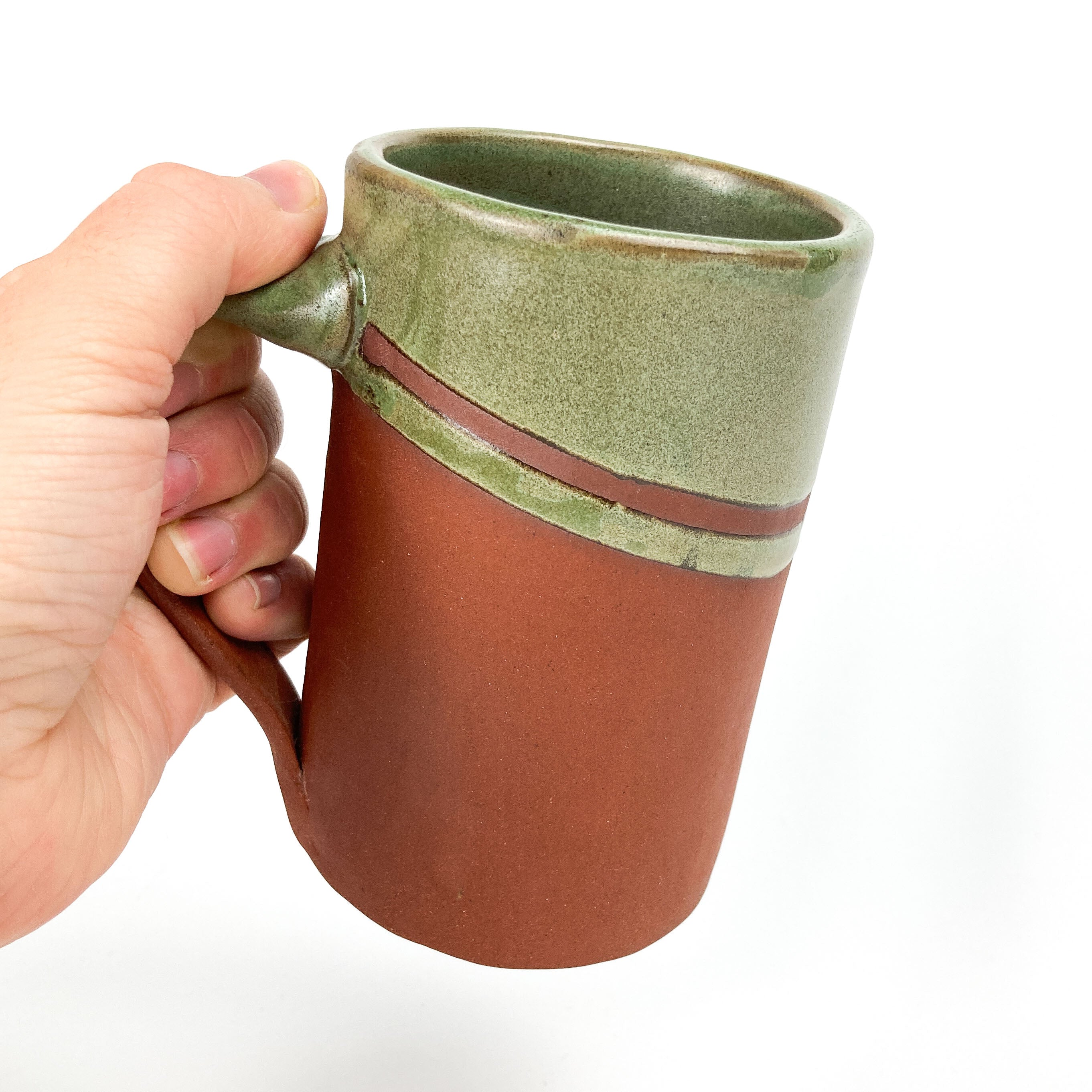 Tasse rouge et verte