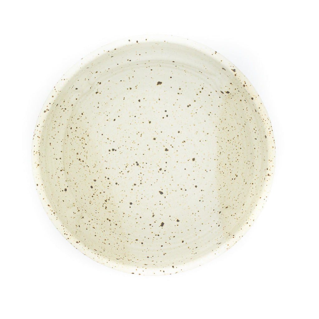 Bol moucheté blanc et crème