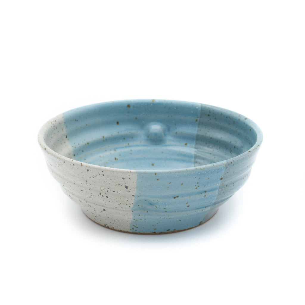 Bol moucheté blanc et bleu