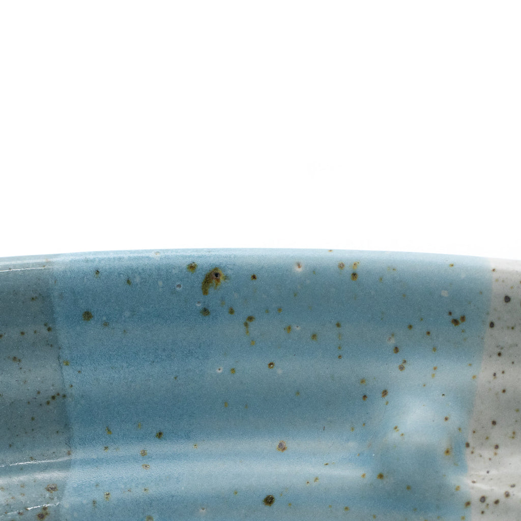 Bol moucheté blanc et bleu