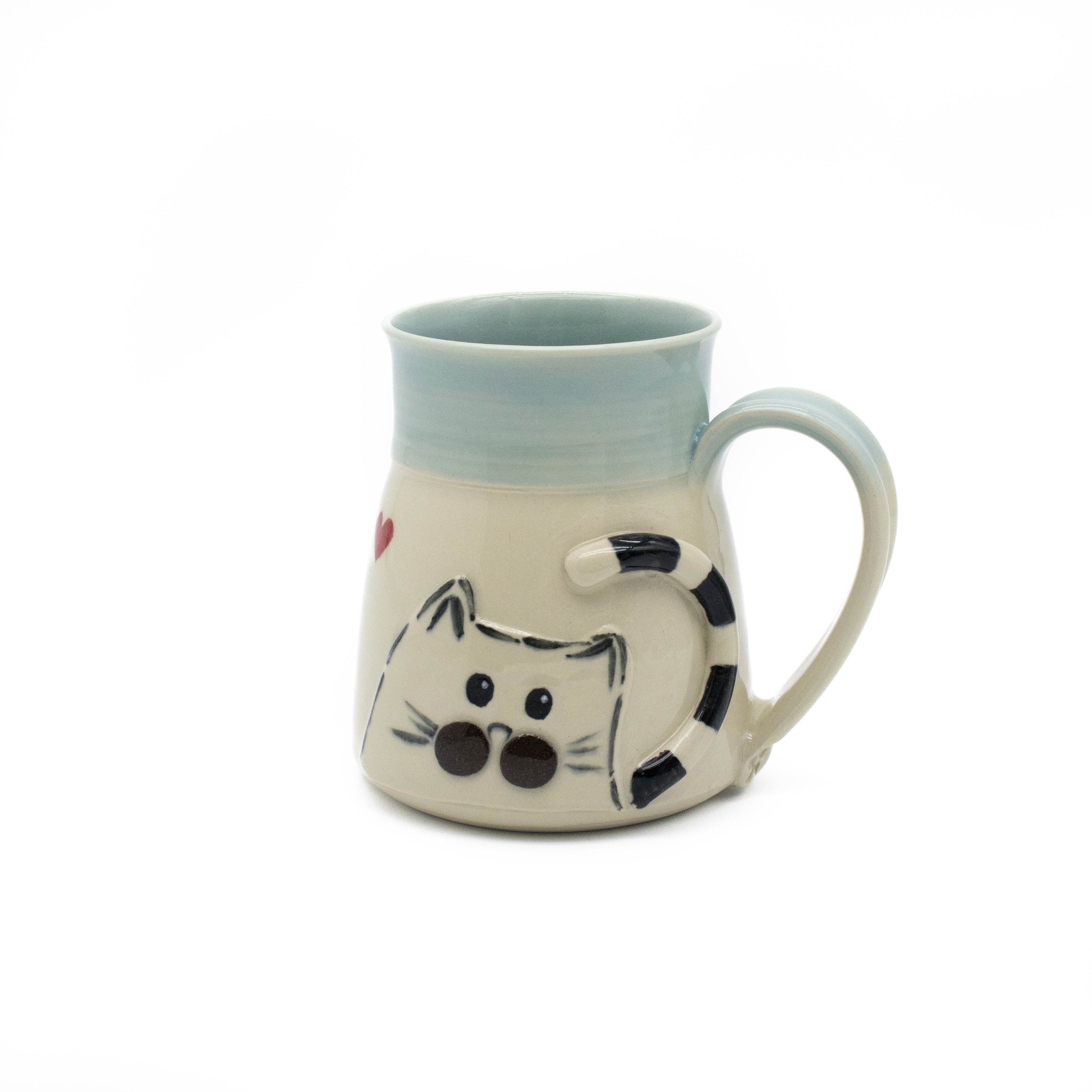 Mug détaillé fait à la main motif chat