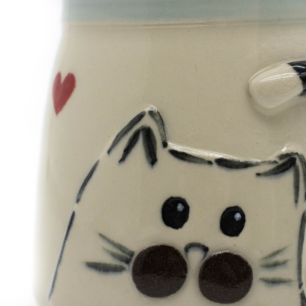 Mug détaillé fait à la main motif chat