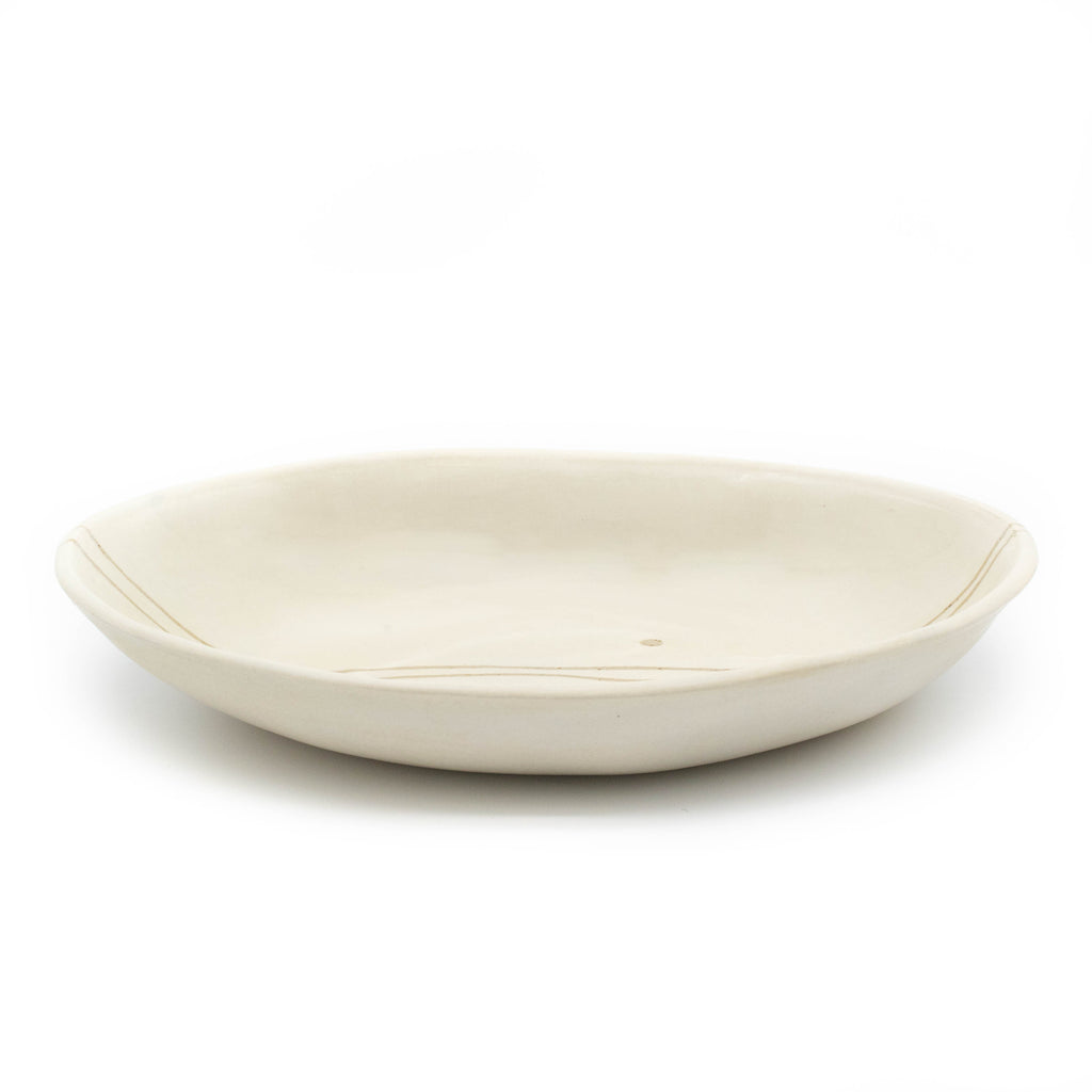 Plat de service rond ovale