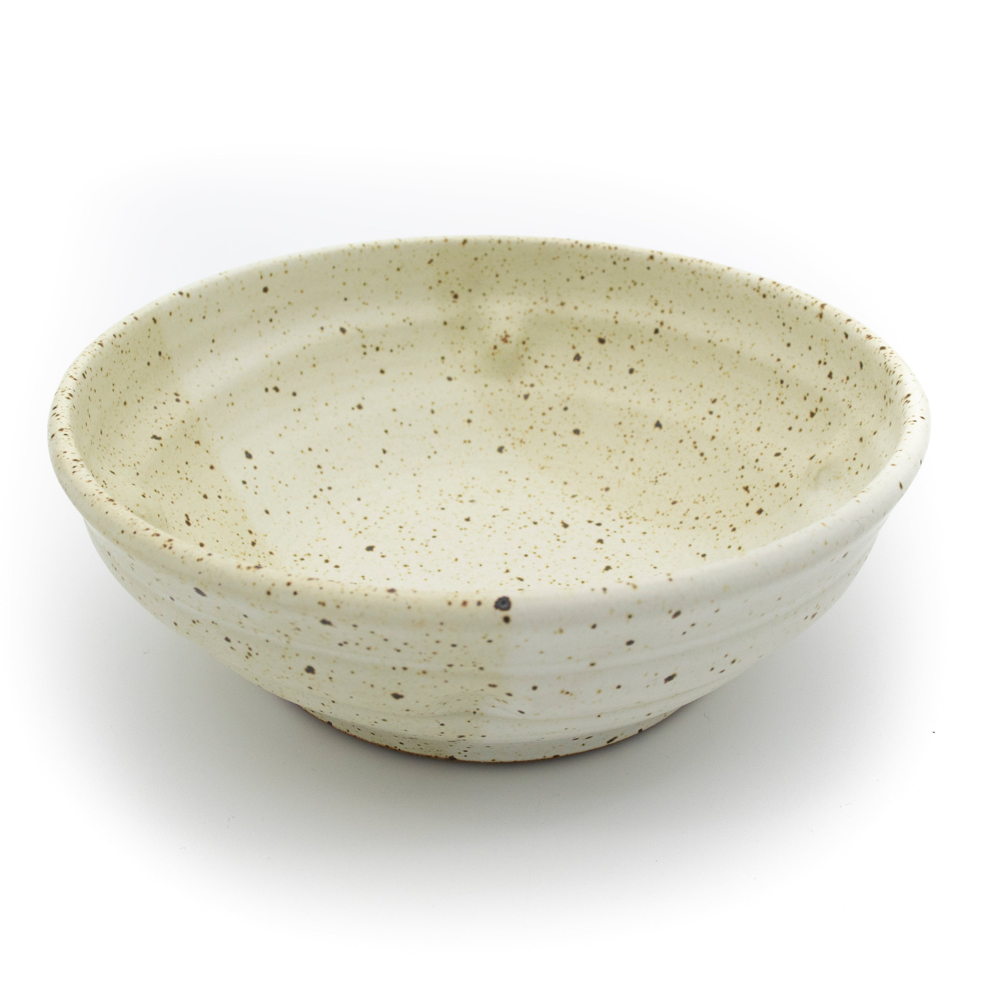 Bol moucheté blanc et crème
